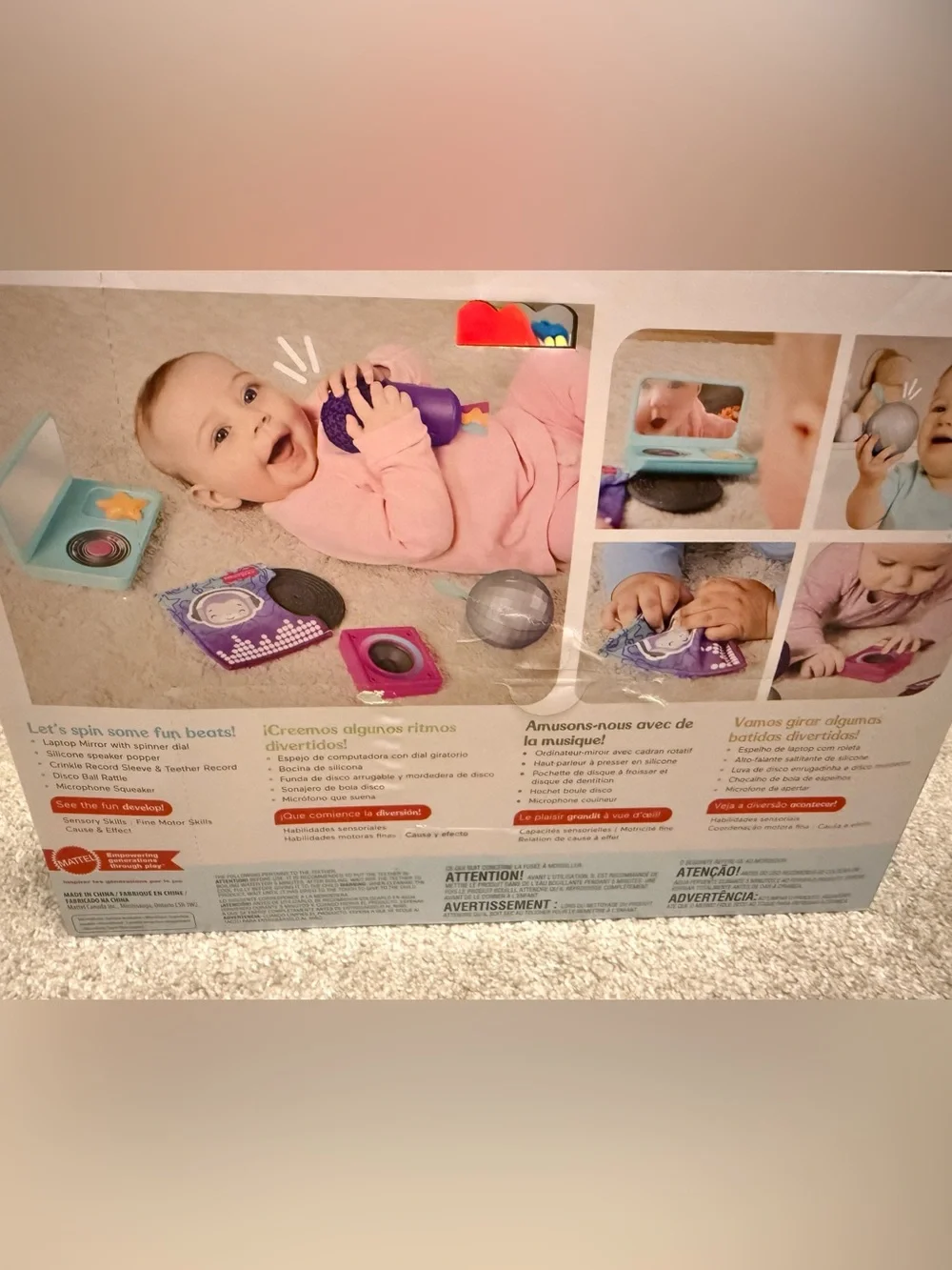 Fisher-Price Purple & Blue Kids DJ Microphone Playset NEW
